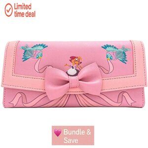 Faux Leather Flap Wallet with 6 Card Slots and ID Holder